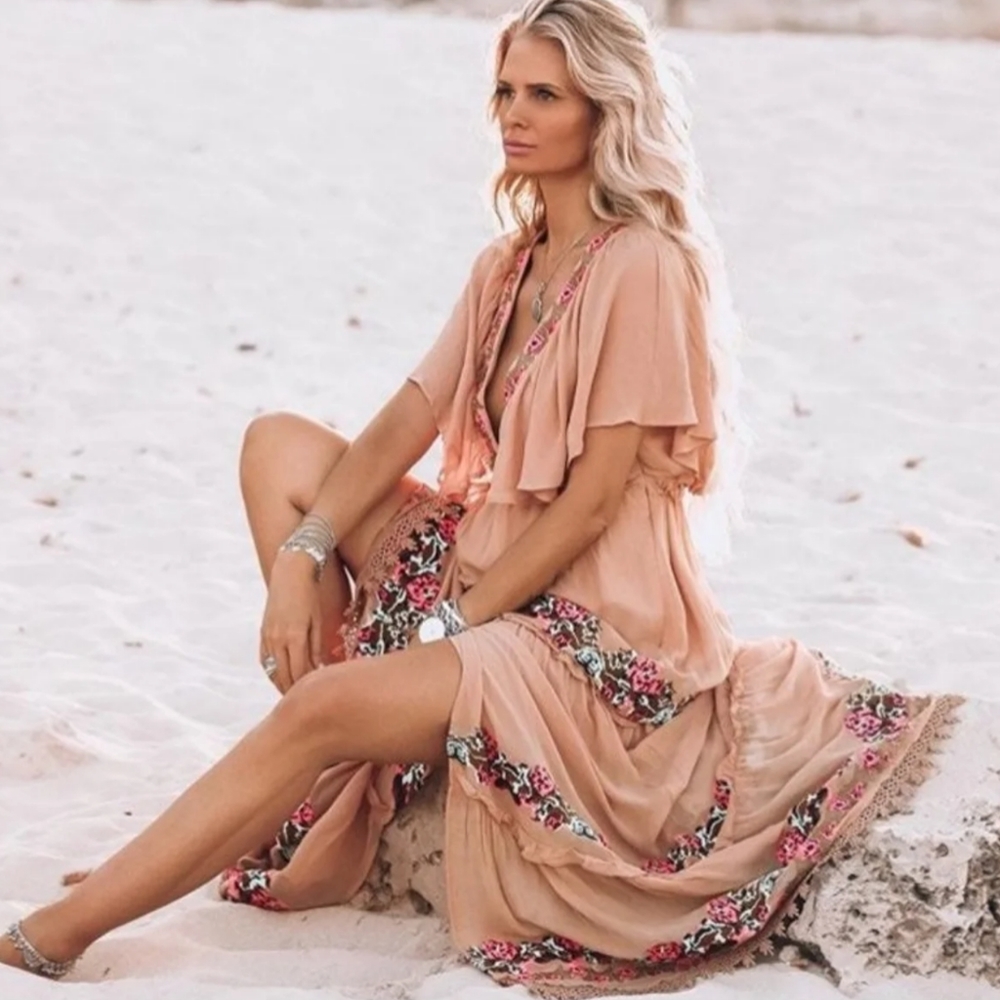 Tularosa Coraline Embroidered Dress